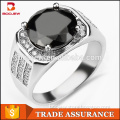 2015 selling well in Saudi Arabia pave setting zircon stone platinum 925 silver men engagement ring price